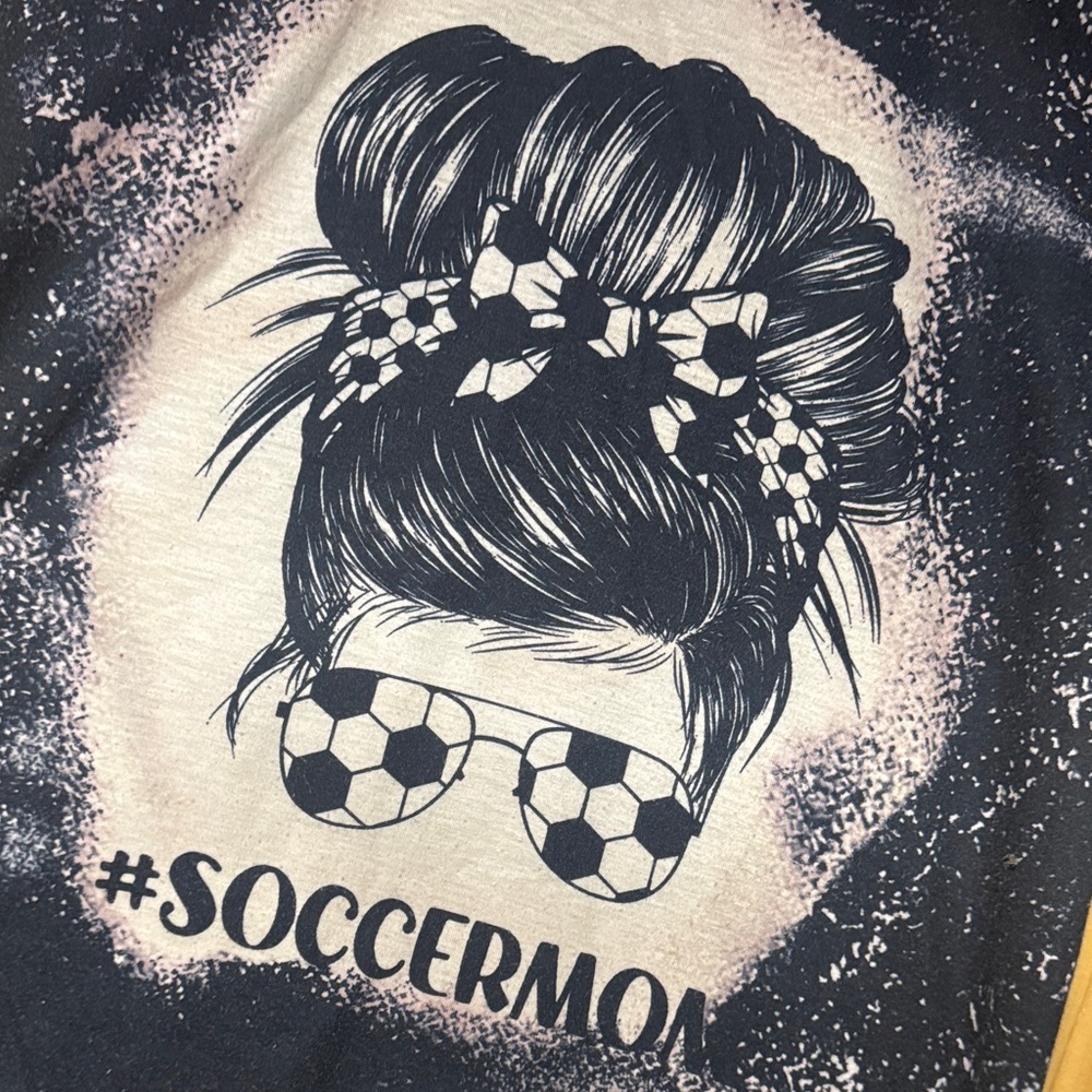 Trendy Soccer Mom Graphic Tee - Black - Picture 3 of 5